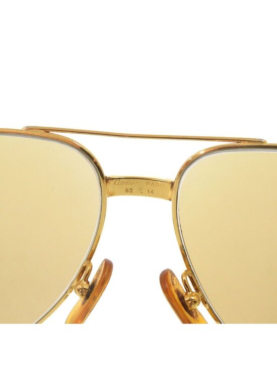 Cartier Teardrop Metal Gold Bordeaux Sunglasses Eyewear main image 5